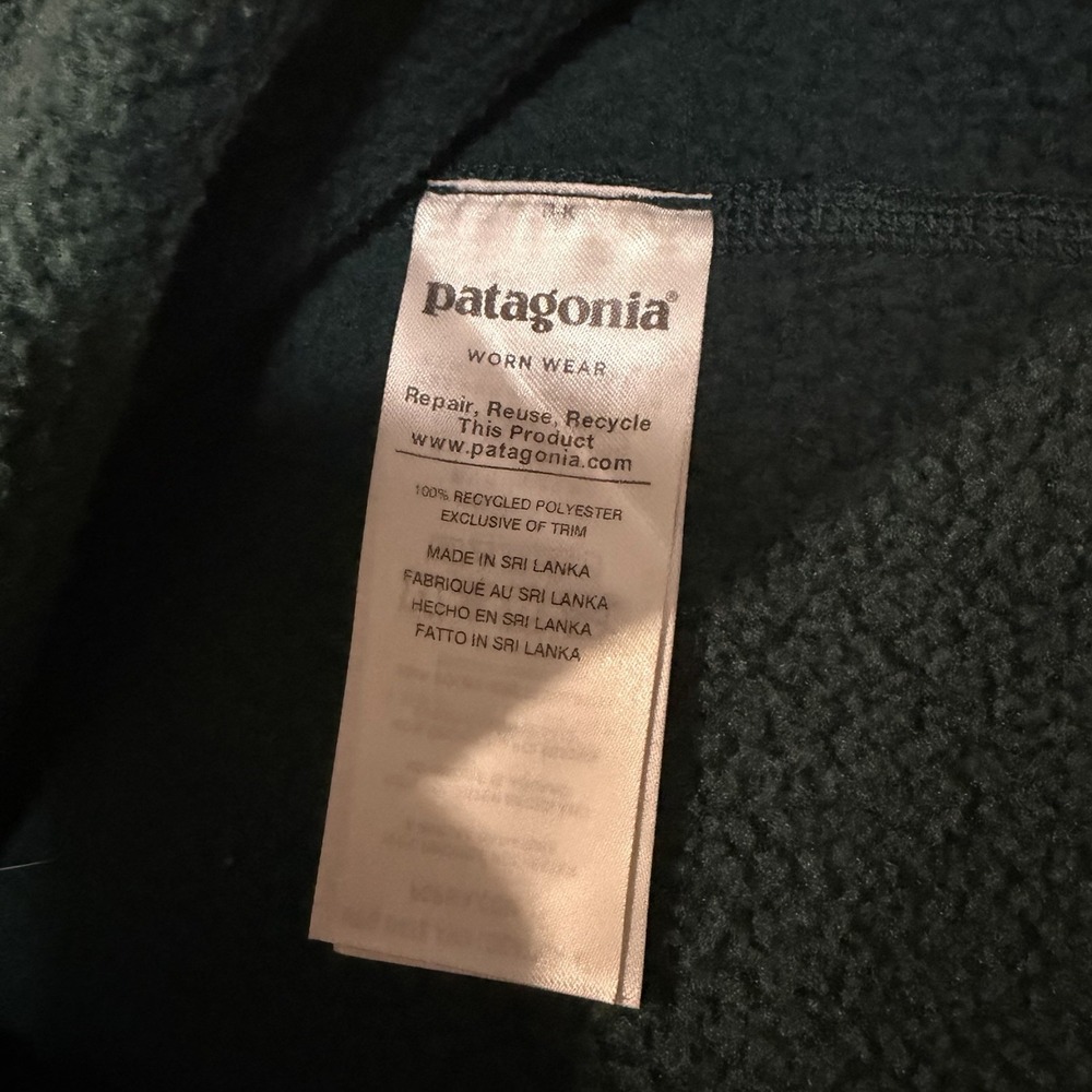 Patagonia Better Sweater 1/4 Zip Fleece Pullover Women's Large Green STY25618 - Picture 4 of 8